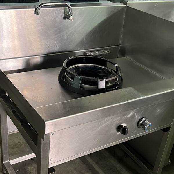 Εστία wok με σύστημα καθαρισμού επιφάνειας σε διαστάσεις 95x75