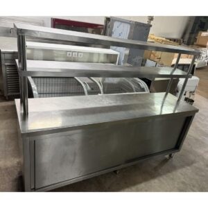 Πάγκος ερμάριο με συρόμενες πόρτες και διπλό ράφι